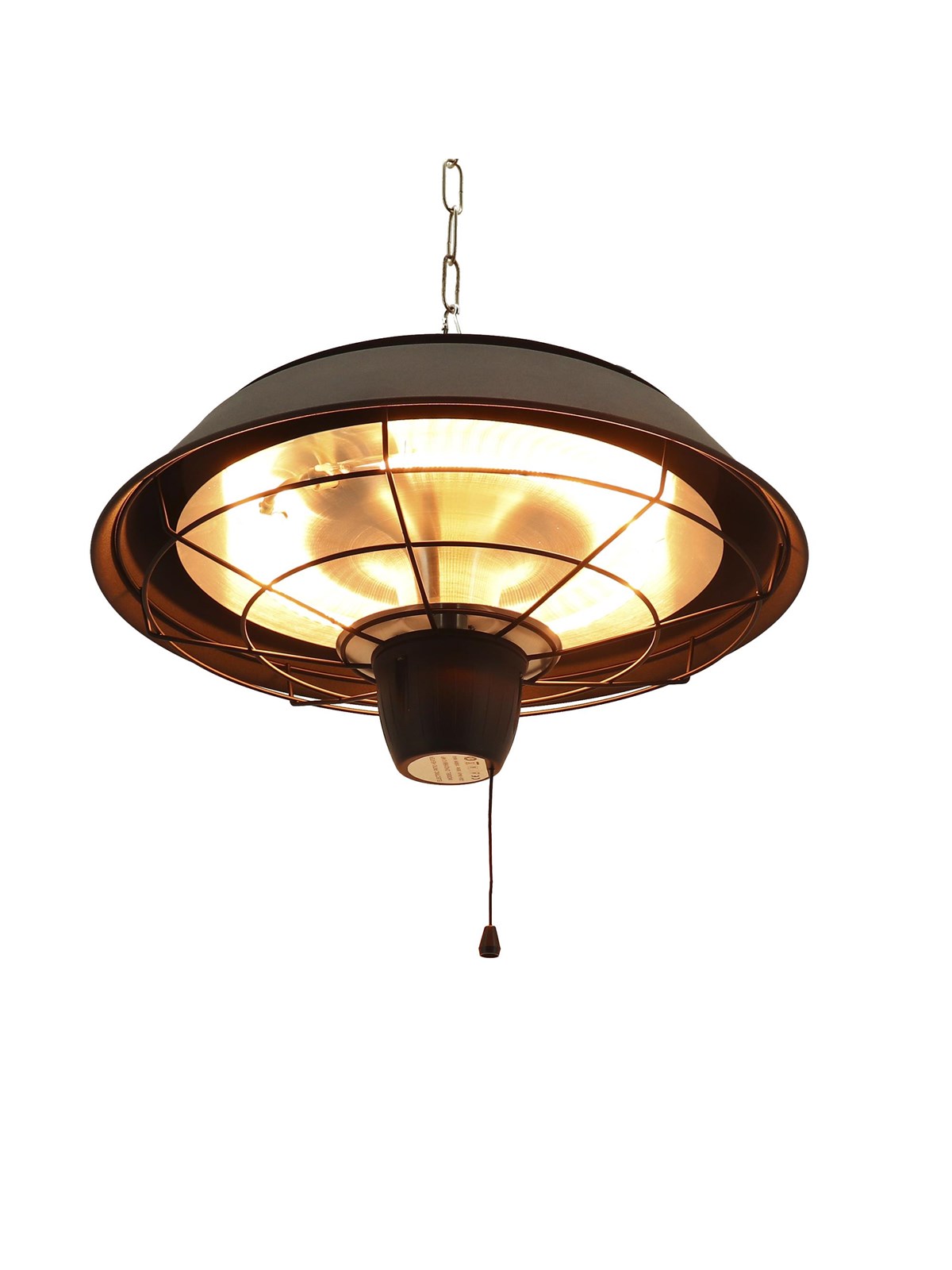 HORTUS Terrassevarmer hængemodel 1500 W, HA, Ø42 cm, sort, Terrassevarmer