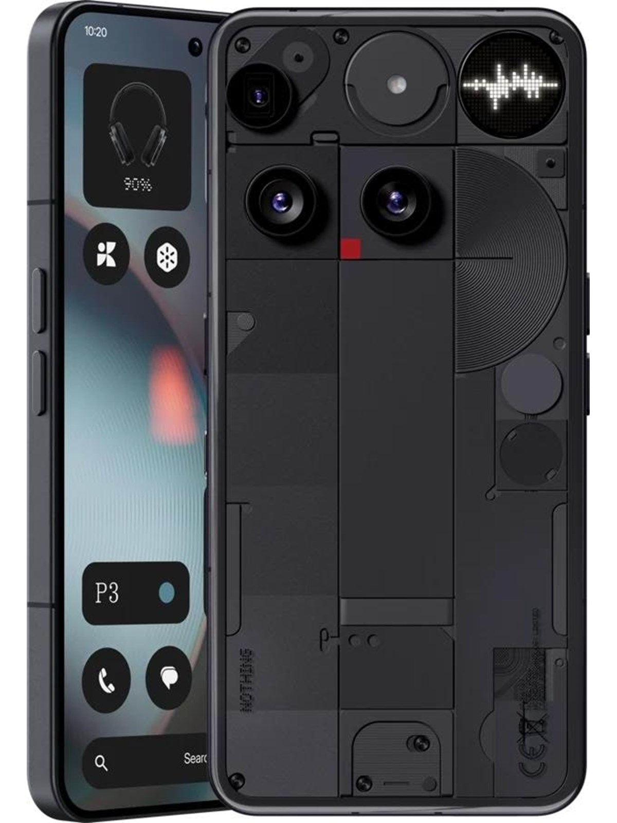 Nothing Phone (3) 512GB/16GB - Sort, Mobiltelefon
