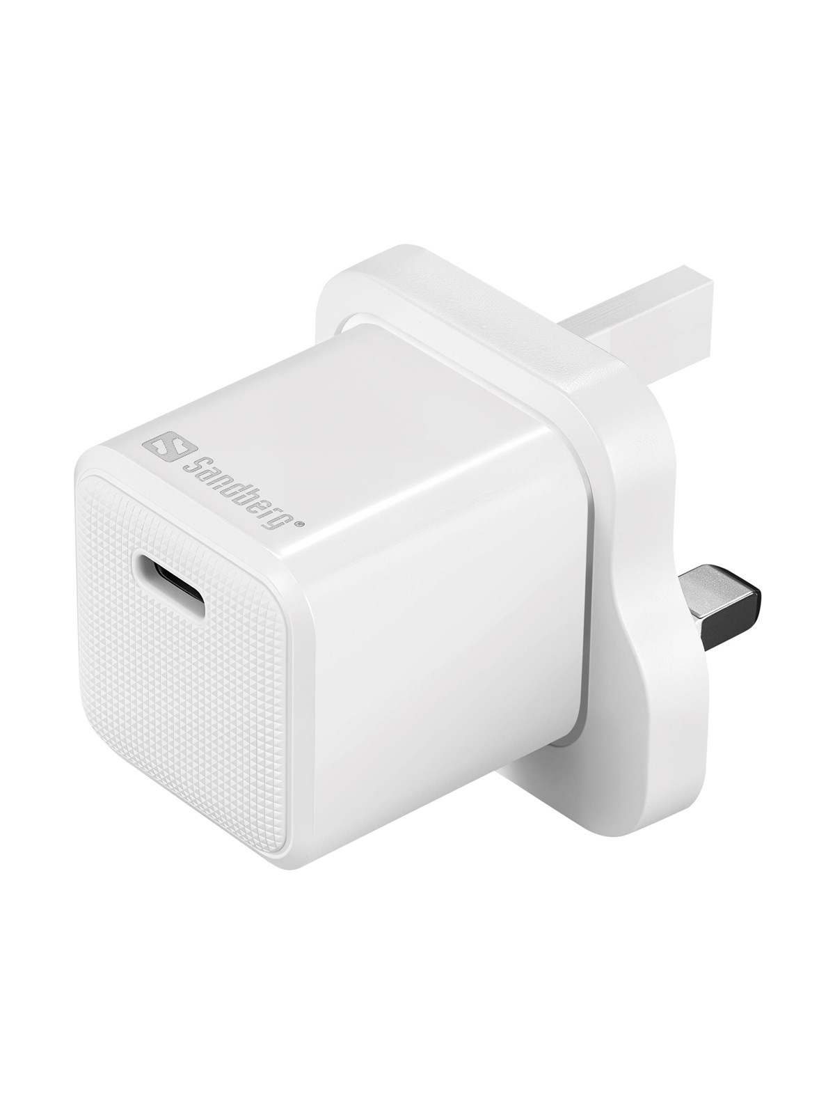 Sandberg 20W USB-C Charger (UK Plug) - Includes Lightning Cable, Mobil Oplader
