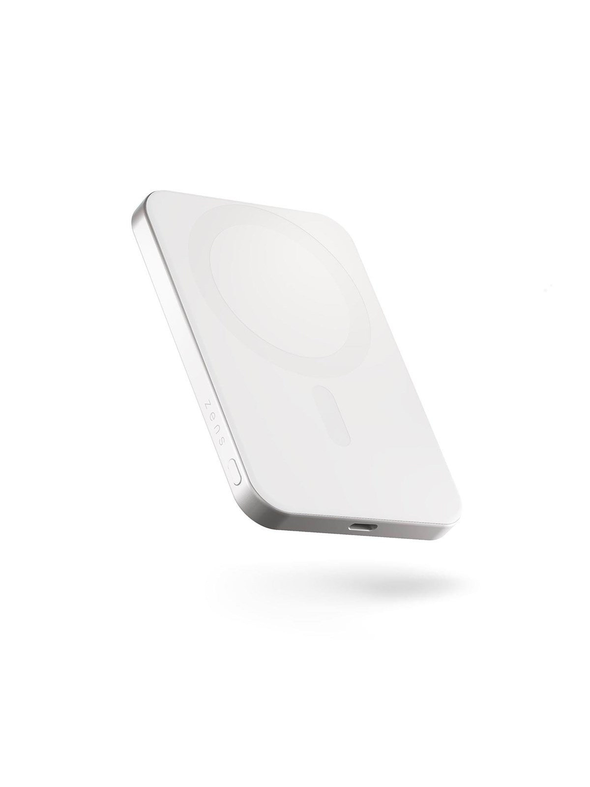 ZENS Slim Qi2 Aluminium Powerbank 5000 mAh - White Powerbank - Hvid - 5000 mAh