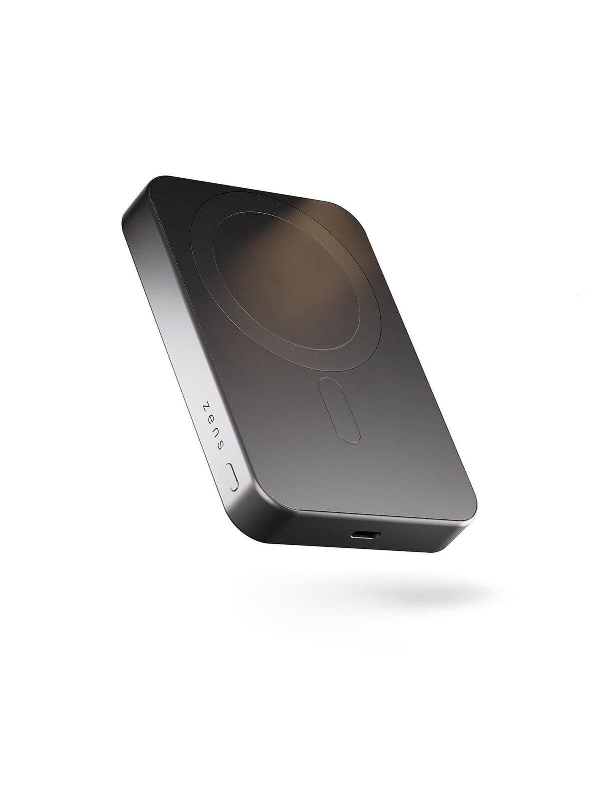 ZENS Slim Qi2 Aluminium Powerbank 10.000 mAh - Black Powerbank - Sort - 10000 mAh