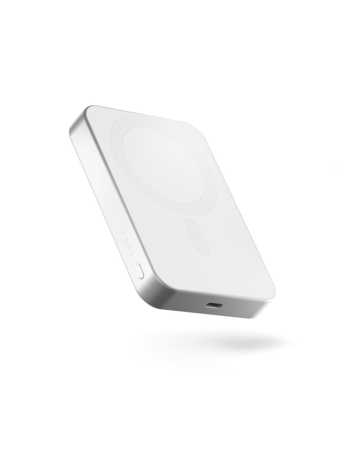 ZENS Slim Qi2 Aluminium Powerbank 10.000 mAh - White Powerbank - Hvid - 10000 mAh
