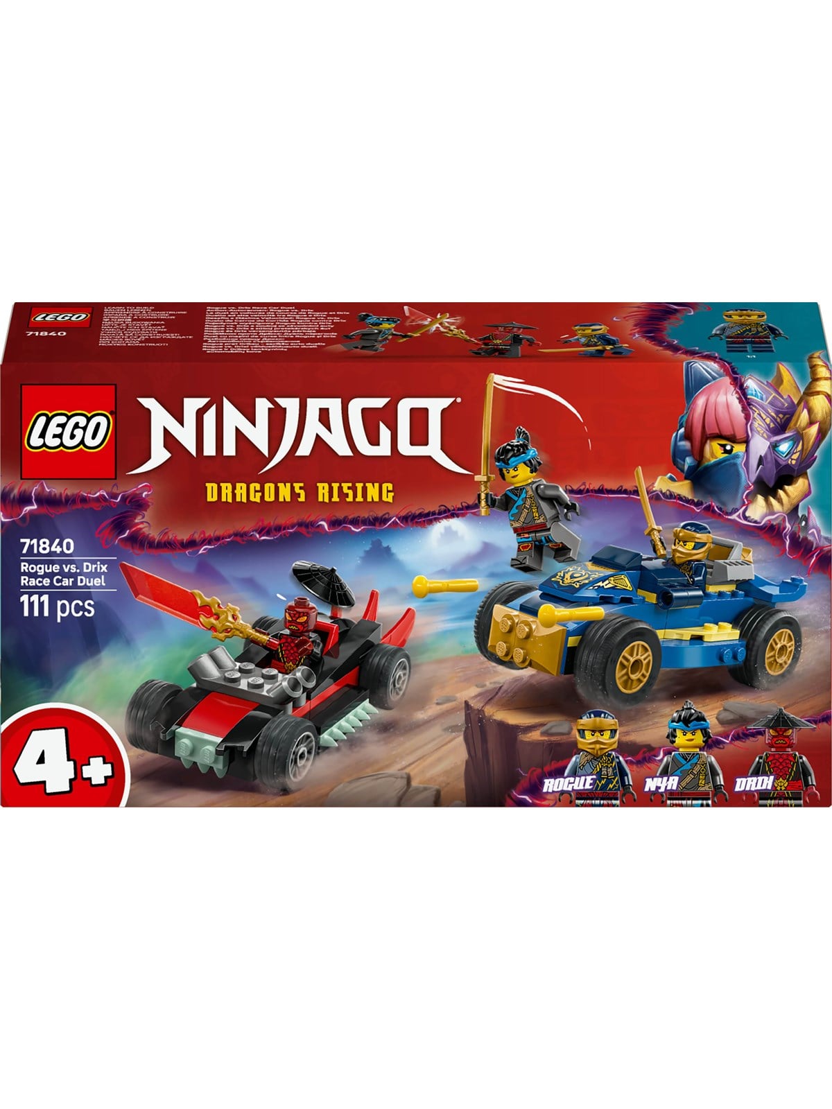 LEGO Ninjago 71840 Rogue og Drix i racerbilsduel