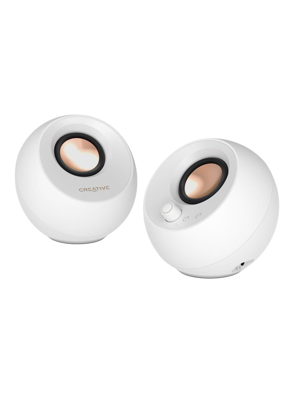 Creative Pebble Pro - White - Bluetooth - 2.0 Kanal - Sort, Pc Højttalere