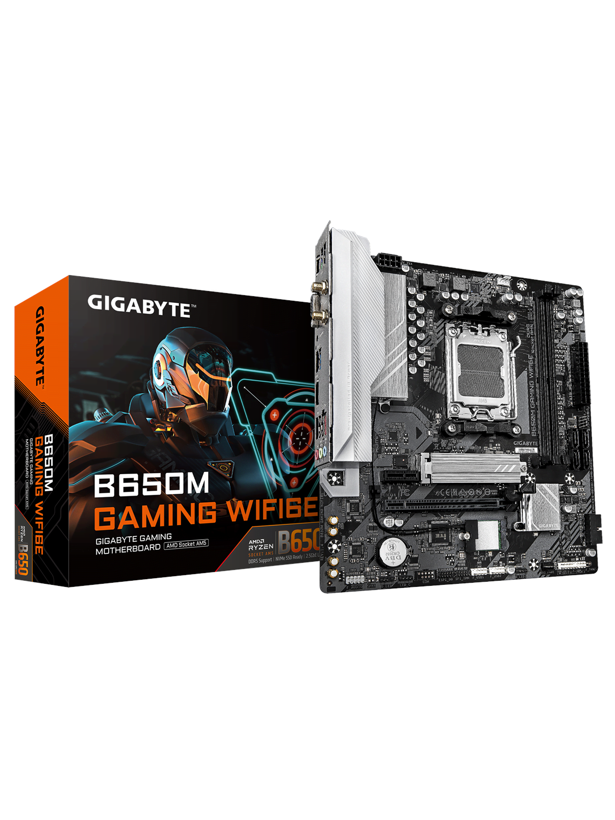 GIGABYTE B650M GAMING WIFI6E Bundkort - AMD B650 - AMD AM5 socket - DDR5 RAM - Micro-ATX