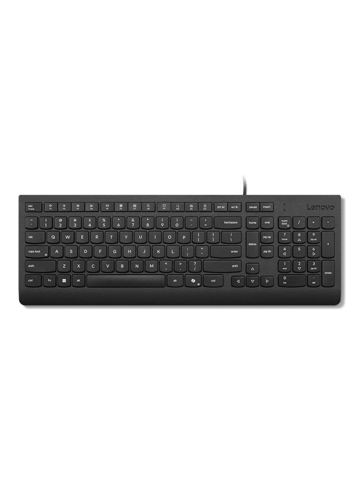 Lenovo Essential - keyboard - QWERTY - Danish - black Input Device - Tastatur - Dansk - Sort