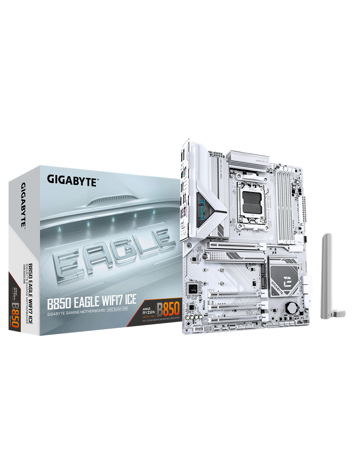 GIGABYTE B850 EAGLE WIFI7 ICE Bundkort - AMD B850 - AMD AM5 socket - DDR5 RAM - ATX