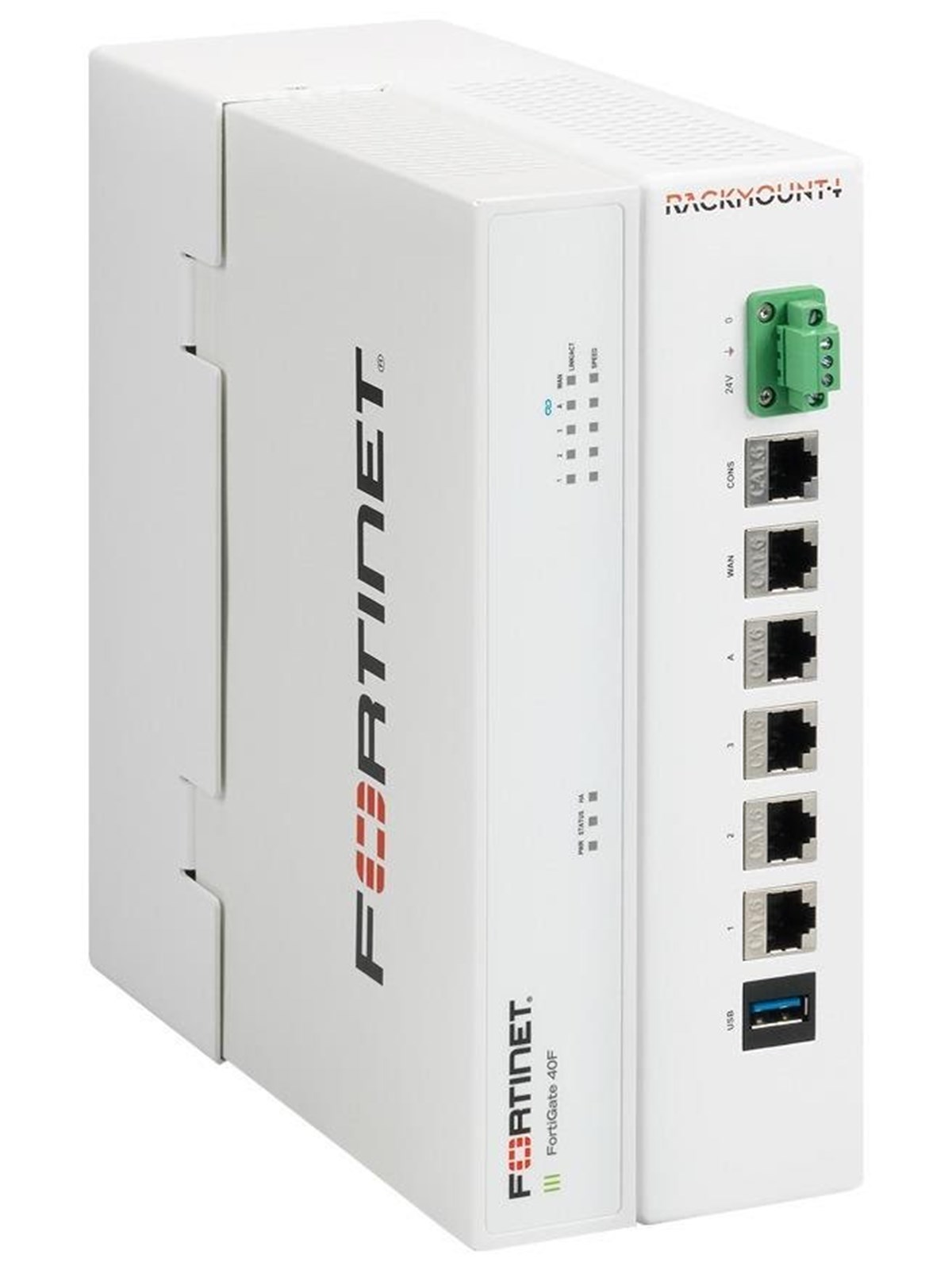 Rackmount.IT Rack Mount Kit for FortiDIN FG 40F/60F - 24V, Netværkstilbehør