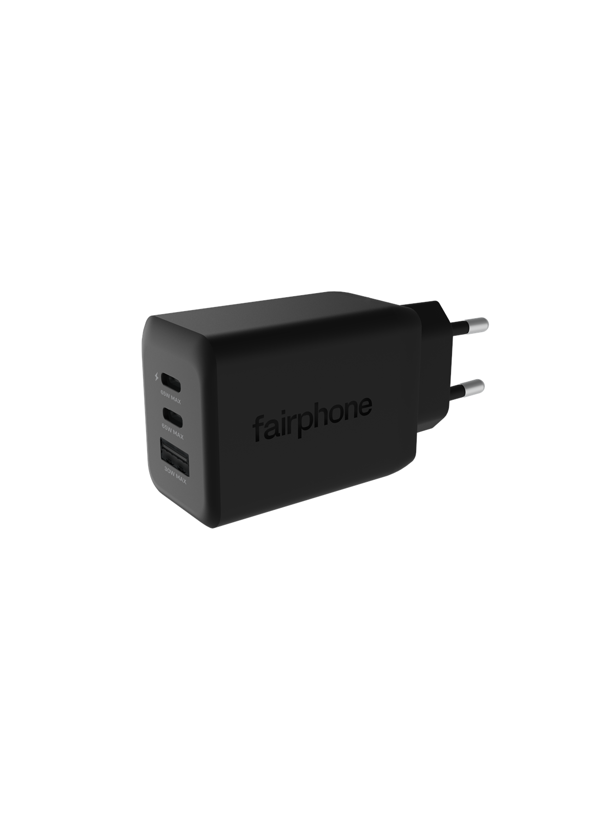 Fairphone 65W Triple-Port Fast Charger, Mobil Oplader