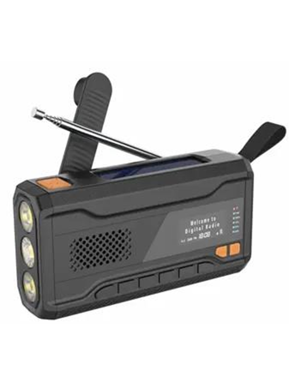 DENVER SCD-2033 - Emergency Radio - Solar - Dynamo - 2000mAh Powerbank - DAB/FM - Sort