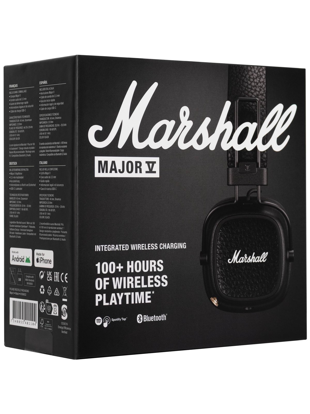 Marshall Major V - Black, Hovedtelefonerheadset2