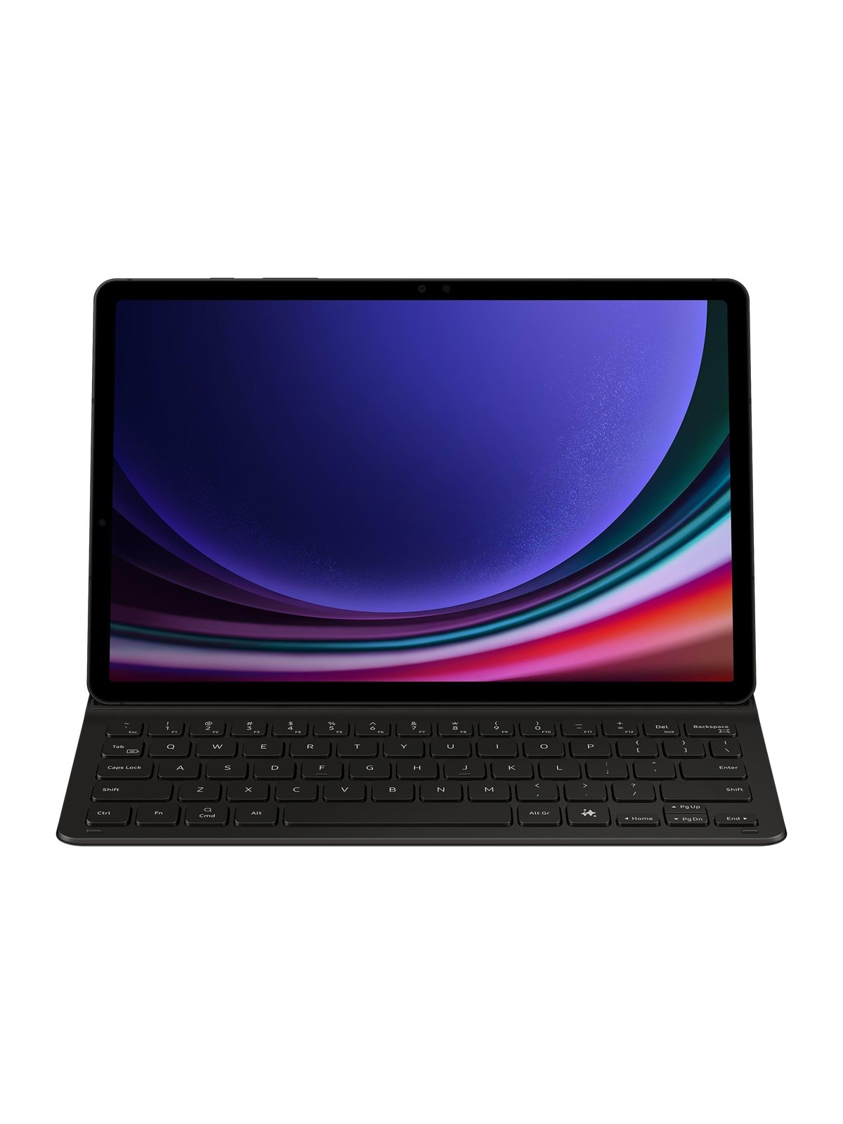 Samsung Galaxy Tab S10 FE / Tab S9 FE / Tab S9 - Book Cover Keyboard Slim - Black (English) - Tastatur & Folio sæt - Sort
