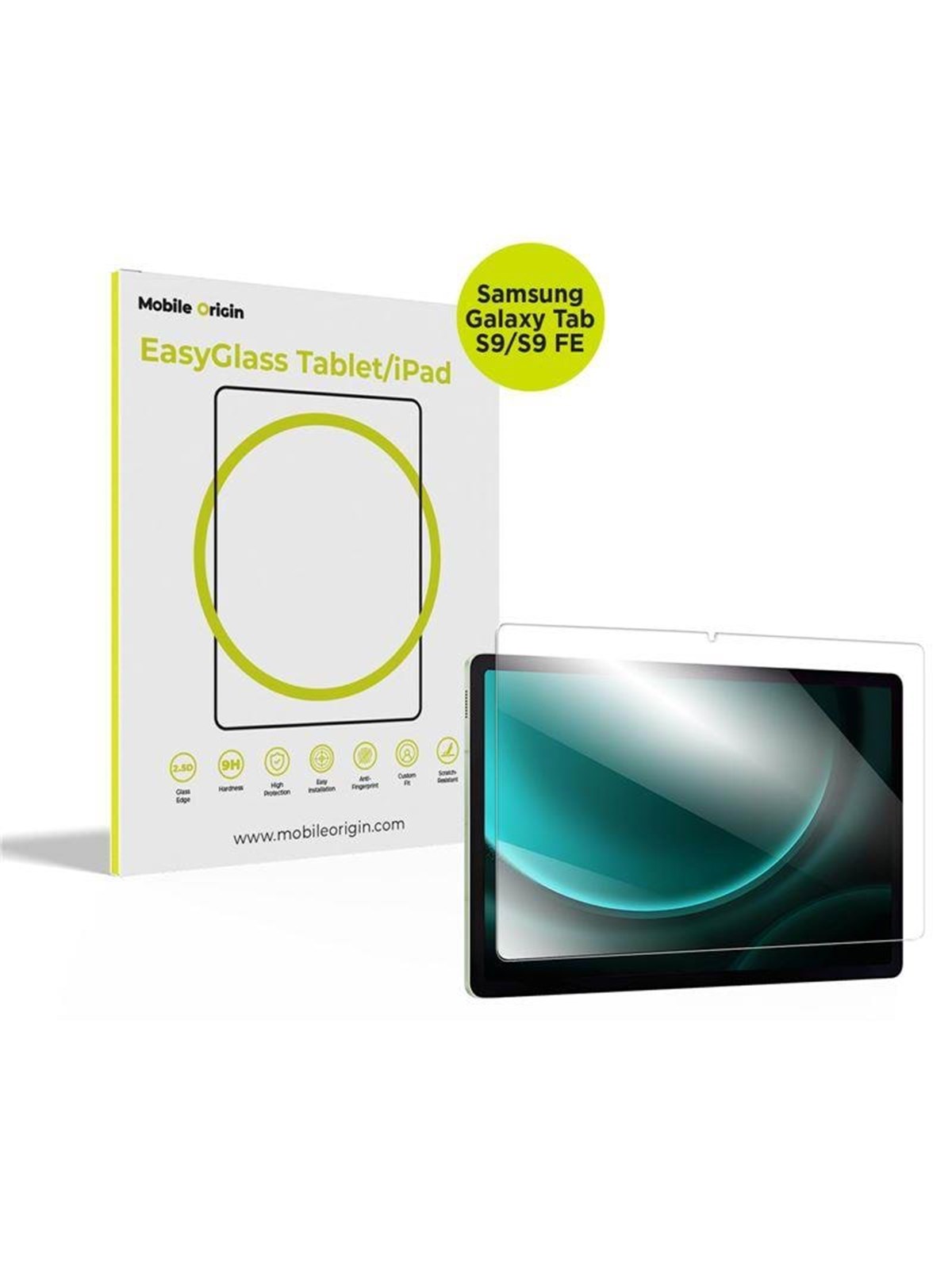 Mobile Origin EasyGlass Samsung Galaxy Tab S9/S9 FE, Tablet Tilbehør