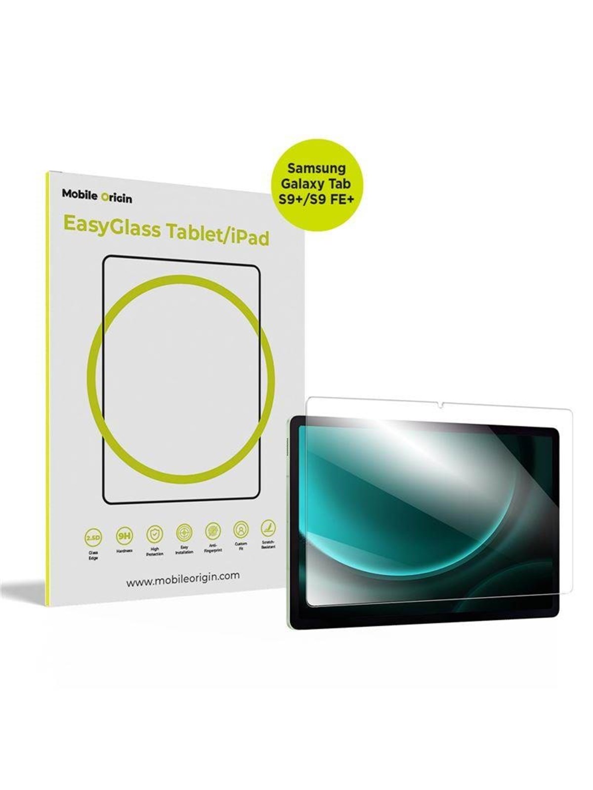 Mobile Origin EasyGlass Samsung Galaxy Tab S9+/S9 FE+, Tablet Tilbehør