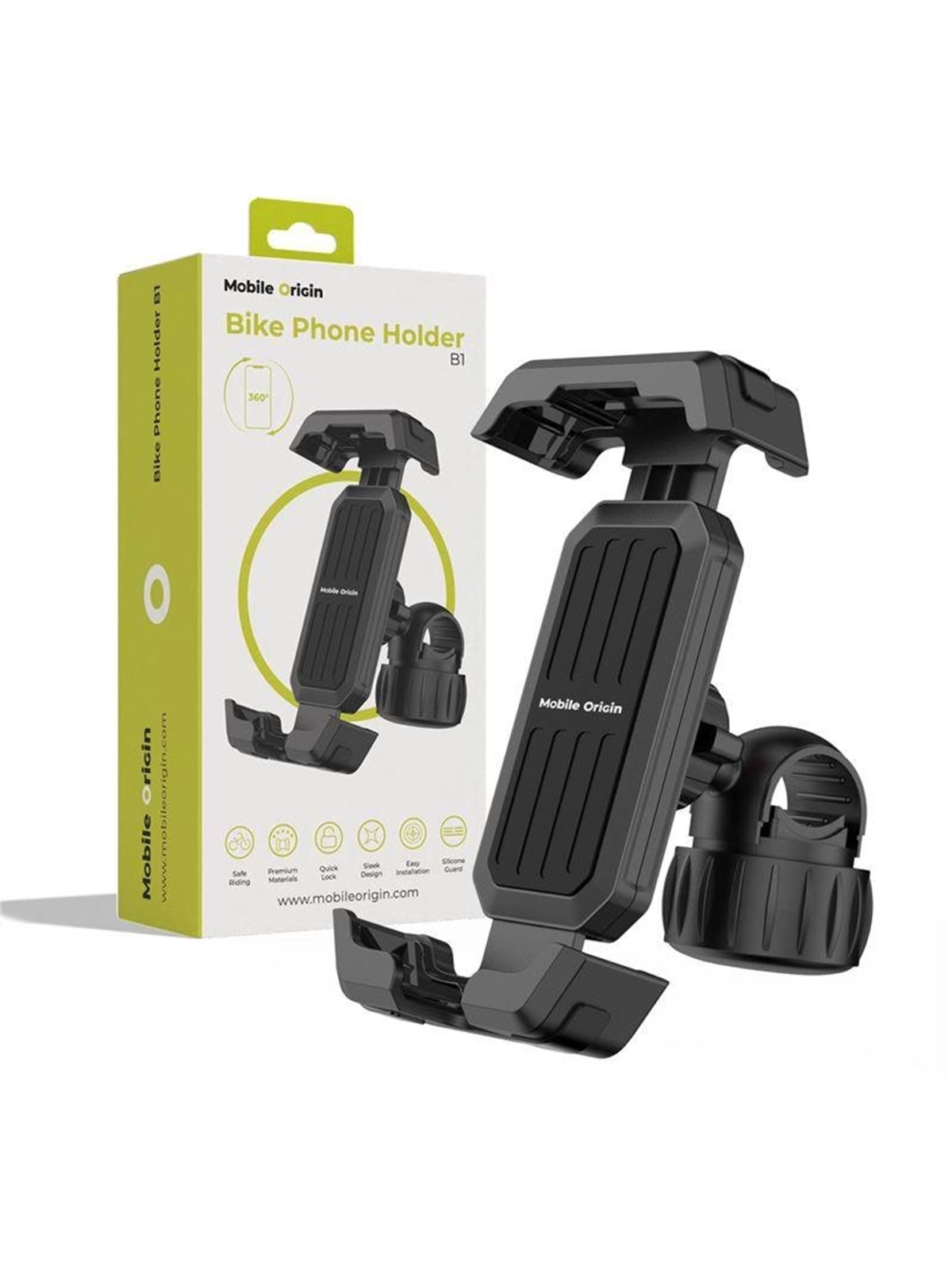 Mobile Origin Bike phone holder B1 - black, Mobil Tilbehør