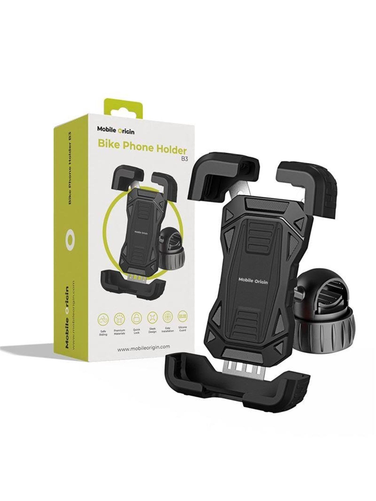 Mobile Origin Bike phone holder B3 - black, Mobil Tilbehør