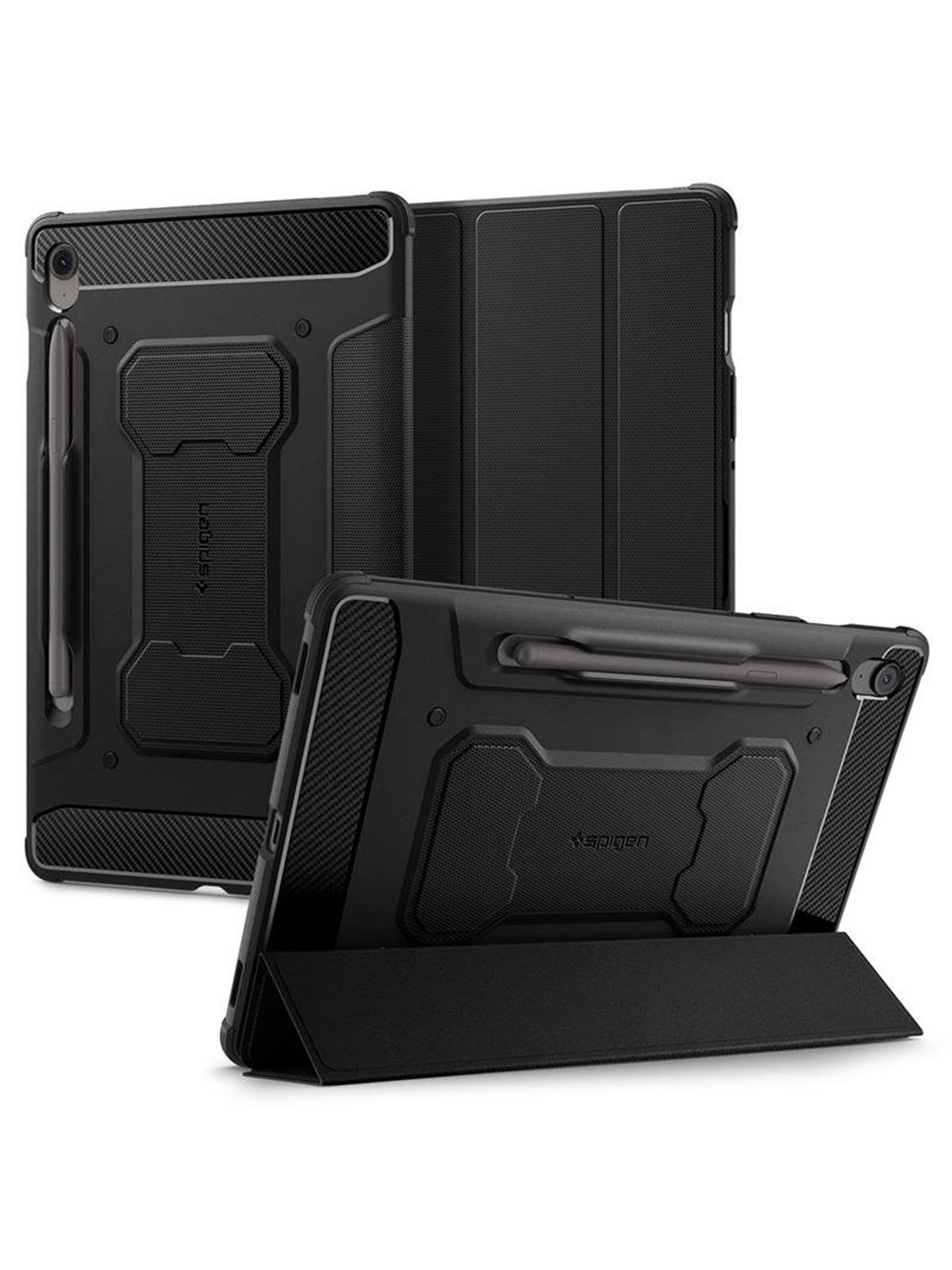 Spigen Rugged Armor Pro - black - Samsung Galaxy Tab S10 FE, Tablet Cover
