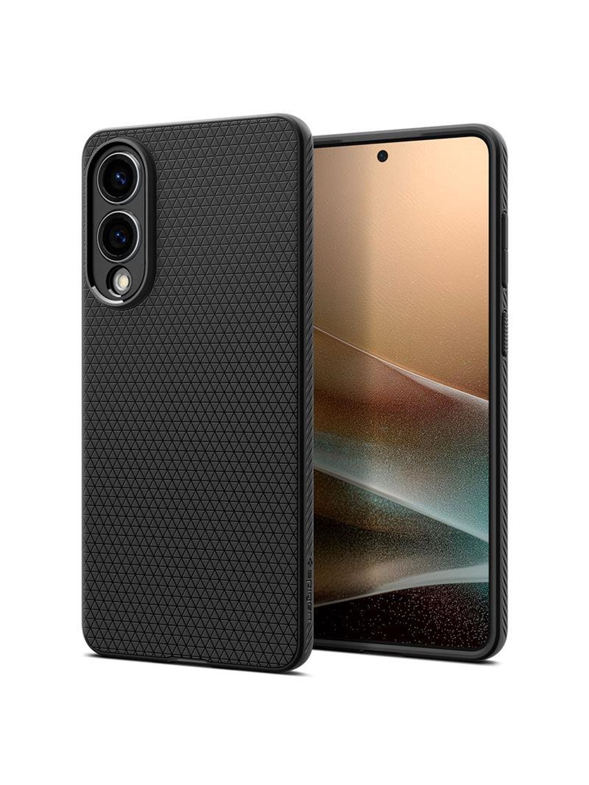 Spigen Liquid Air - matte black - Samsung Galaxy S25 Edge, Mobilcover