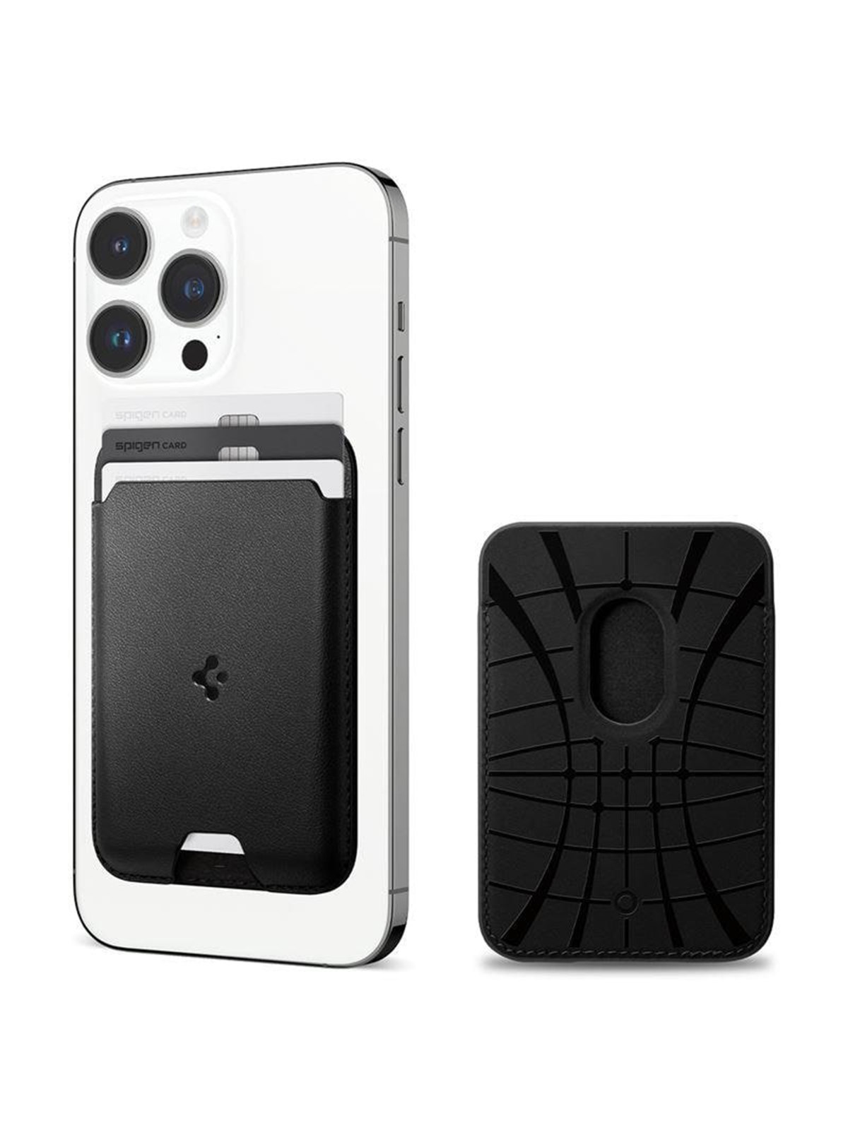 Spigen Valentinus Wallet Magsafe 3 card - black, Mobil Tilbehør