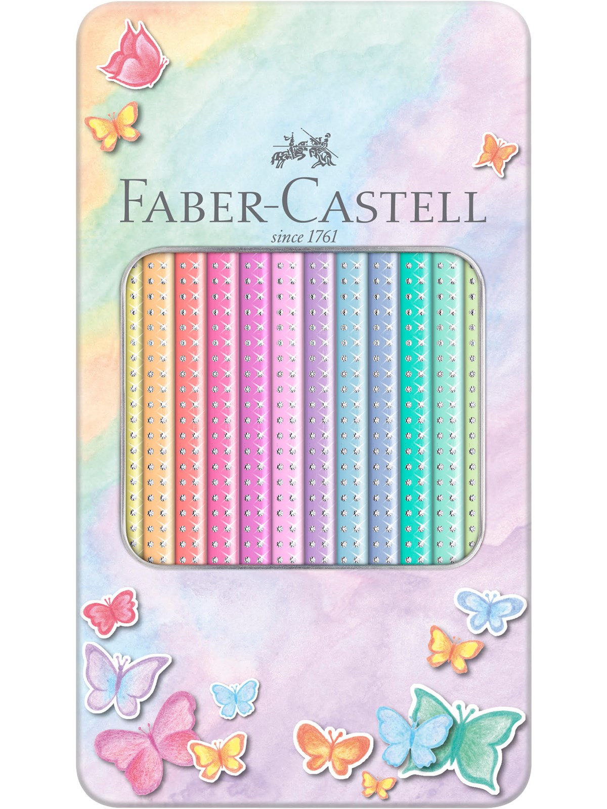 Faber-Castell Sparkle tinæske pastelfarver 12 ass farver, Tegneværktøj