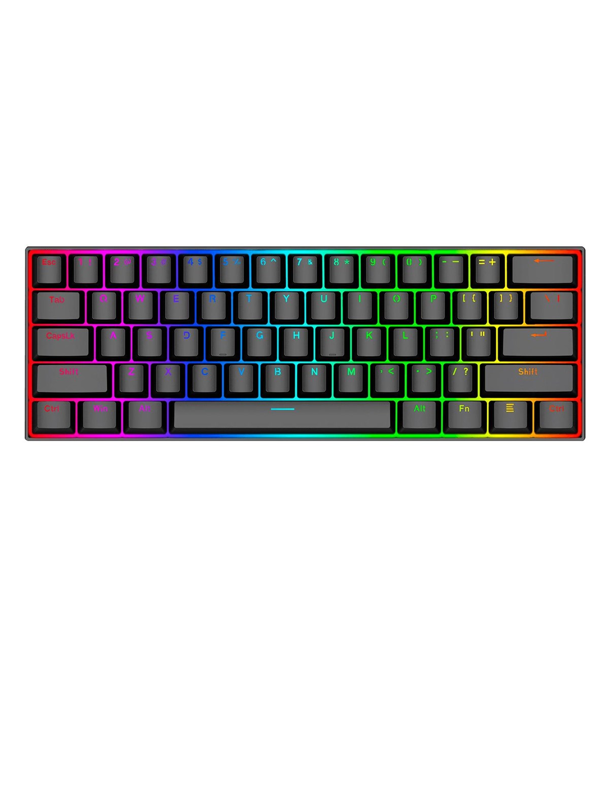 REDRAGON K630RGB-1 Gaming Mechanical Keyboard - Gaming Tastatur - Uden Numpad - Amerikansk engelsk - Sort