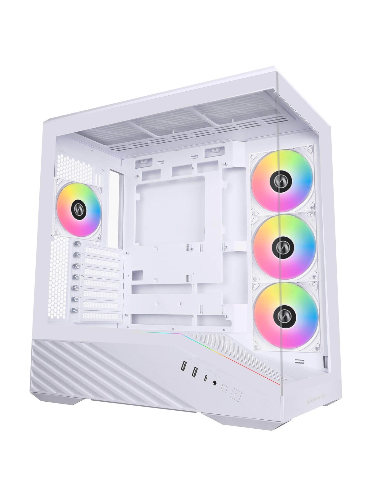 Lian Li V100 White (4x ARGB fans) - Kabinet - Miditower - Hvid, Kabinet
