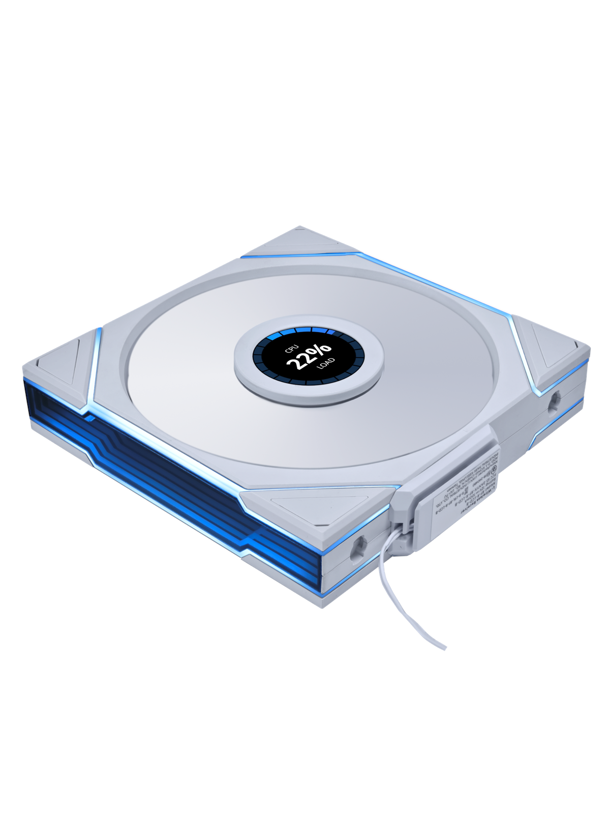 Lian Li UNI FAN TL-LCD Wireless Reverse 140 White - Kabinet køler - 140mm - Hvid med RGB - 30 dBA
