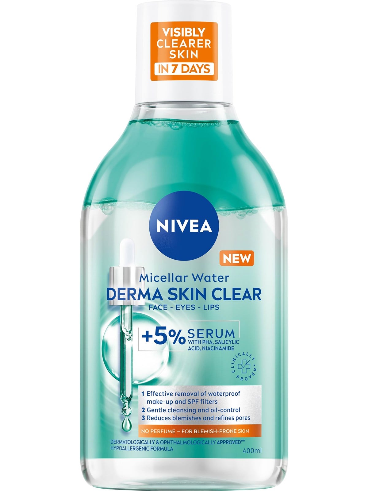 Nivea DERMA Skin Clear Serum-Infused Micellar Water 400ml, Ansigtspleje