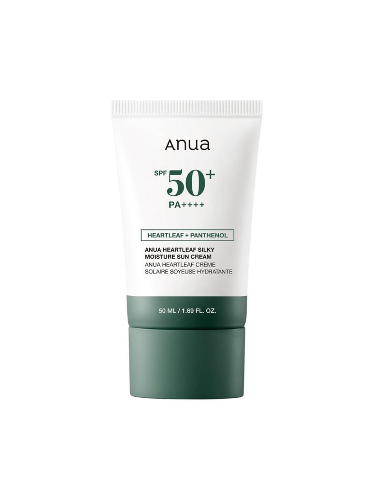Anua Heartleaf Silky Moisture Sun Cream SPF50+ PA++++ 50ml, Ansigtspleje