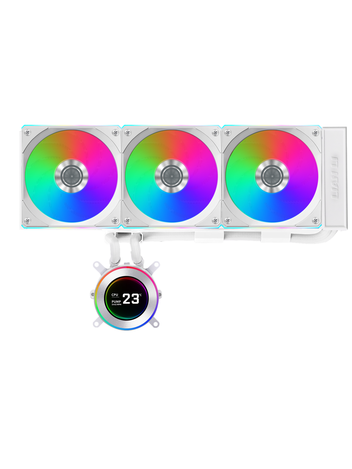 Lian Li Hydroshift II LCD-C 360CL White - CPU Vandkøling - Max 28 dBA, Cpu Køler