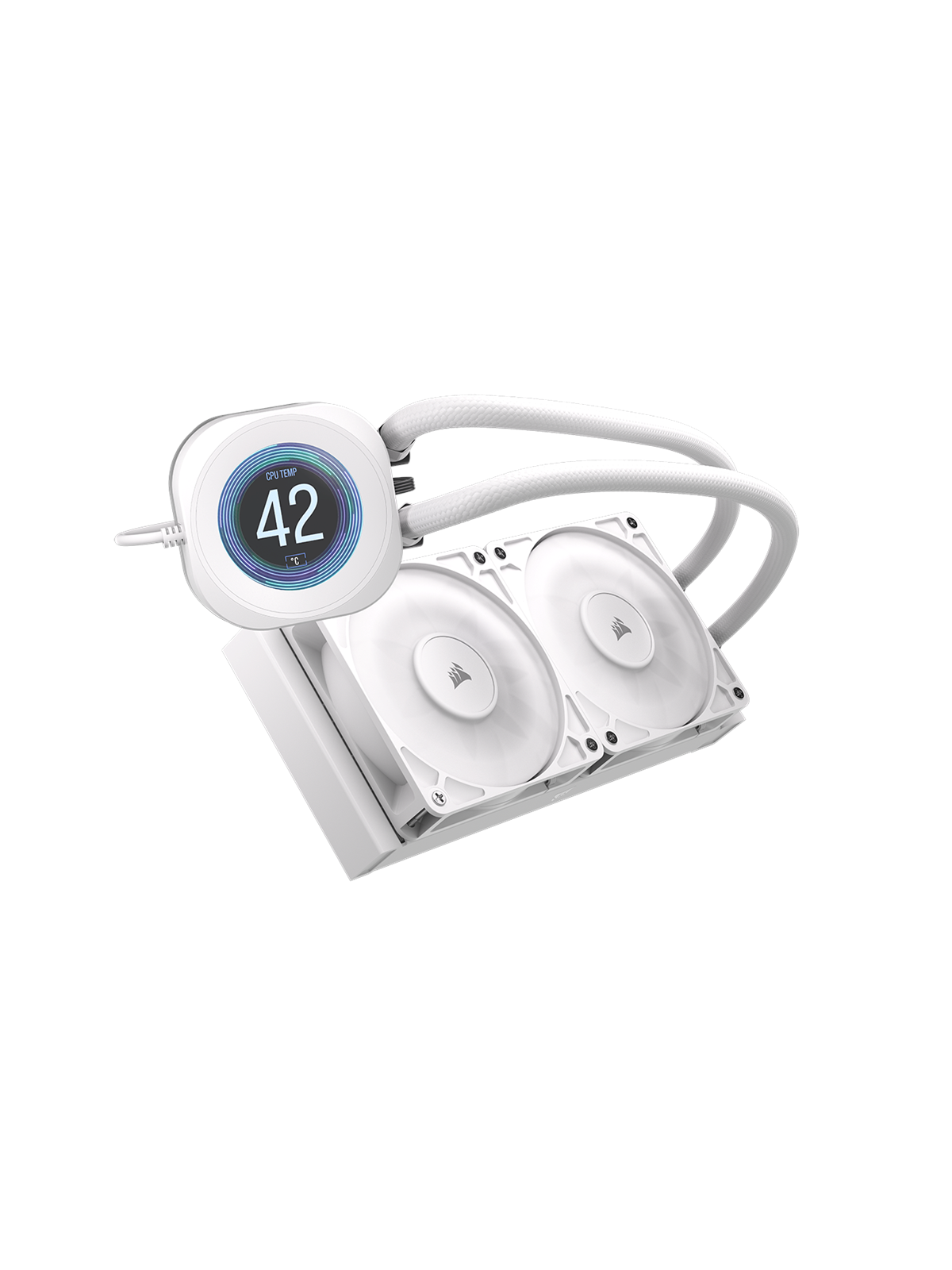 Corsair NAUTILUS 240 LCD White - CPU Vandkøling - Max 36 dBA, Cpu Køler