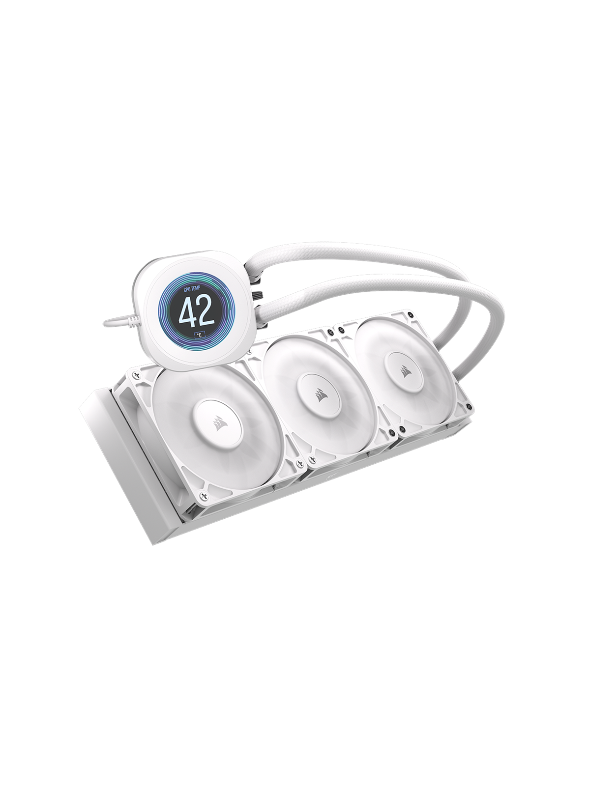 Corsair NAUTILUS 360 LCD White - CPU Vandkøling - Max 36 dBA, Cpu Køler