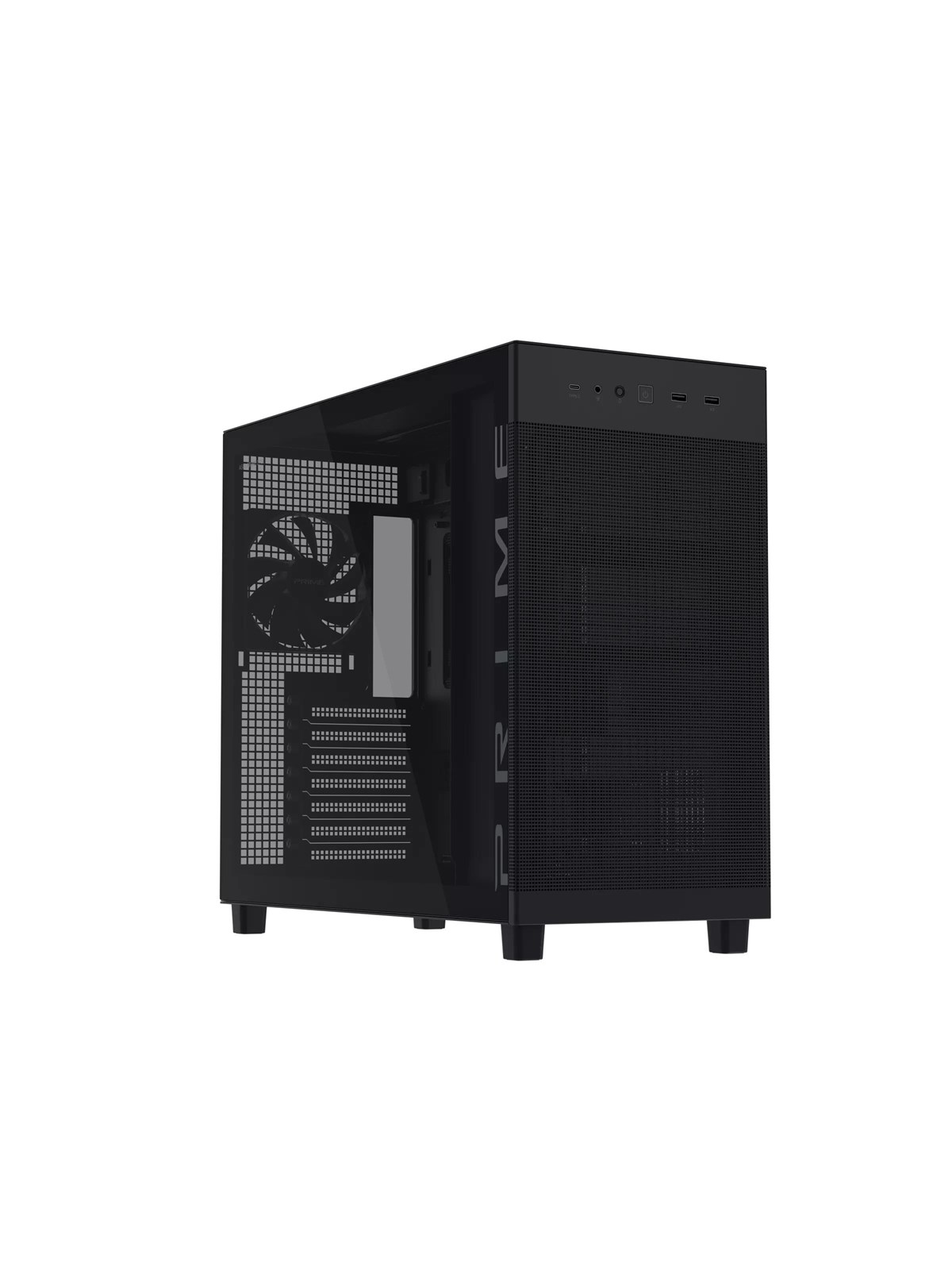 ASUS Prime AP303 TG Black - Kabinet - Miditower - Sort, Kabinet