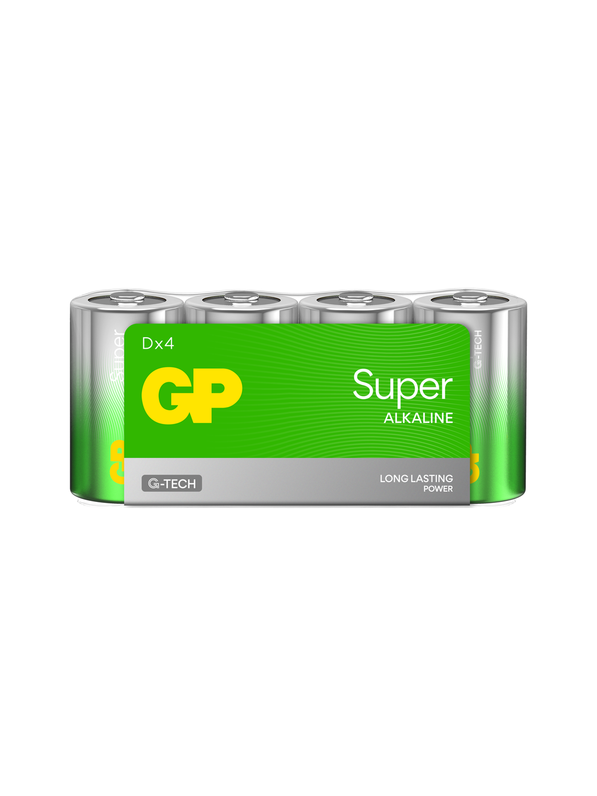 GP Super Alkaline D batteri, 13A/LR20, 4-pak, Batteri