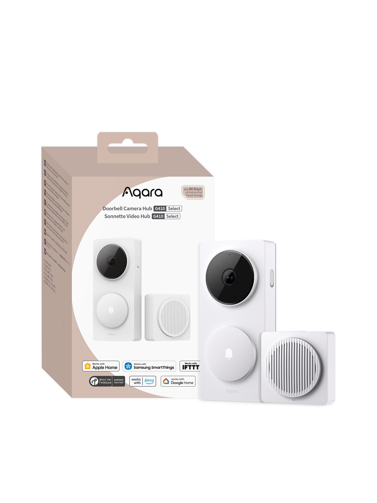 Aqara Dørklokkekamera Hub G410 Select, Hvid, Smart Home