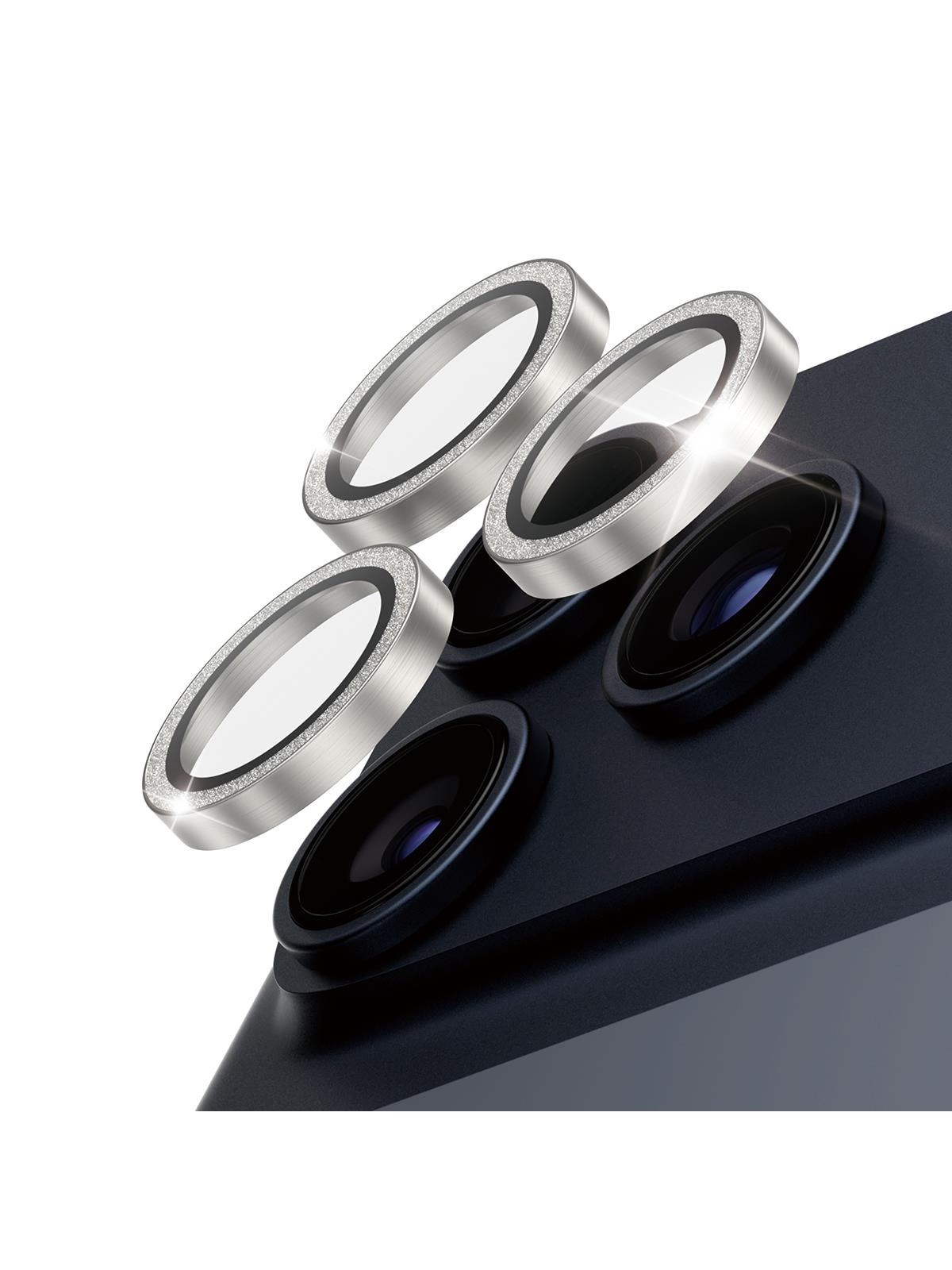 PanzerGlass Hoops Glitter Silver Camera Lens Protector iPhone 17 Pro | iPhone 17 Pro Max | iPhone 16 Pro | 16 Pro Max