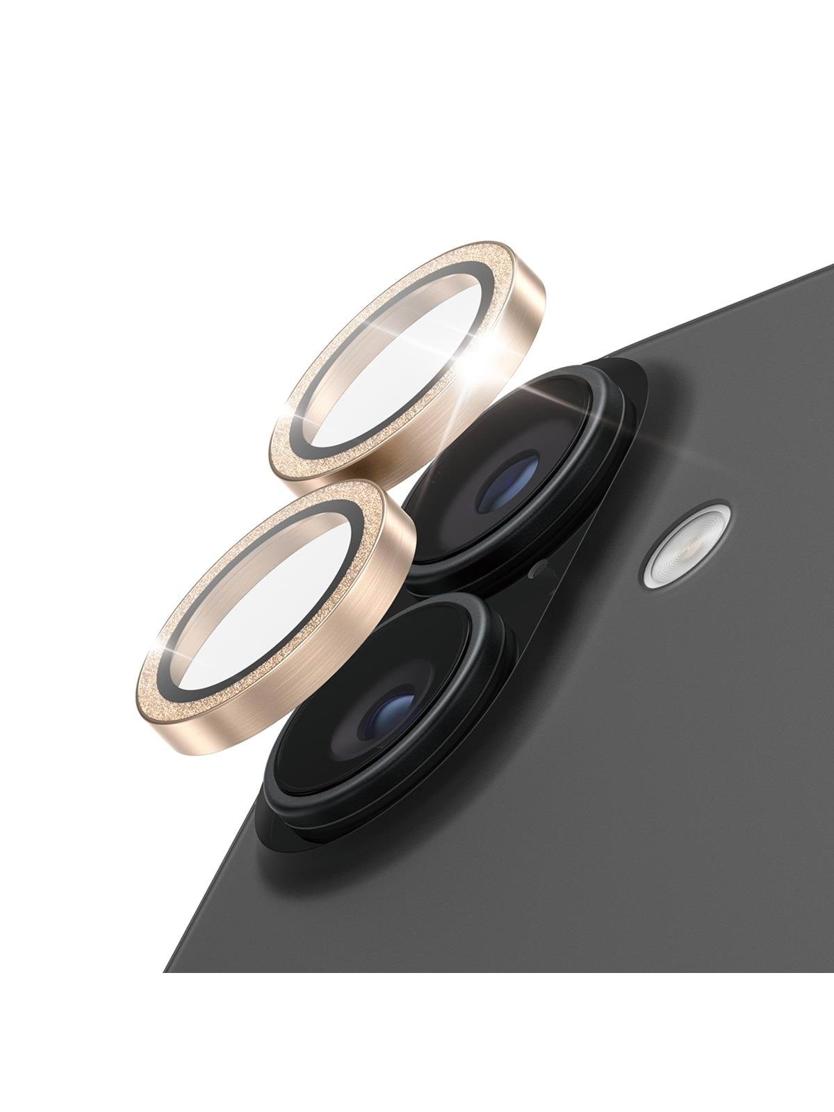 PanzerGlass Hoops Glitter Gold Camera Lens Protector iPhone 17 | iPhone 16 | 16 Plus