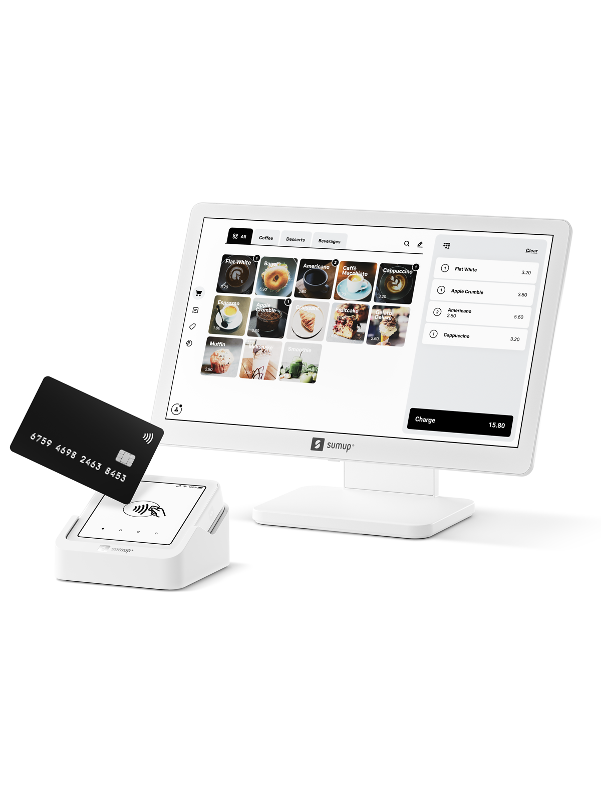 SumUp POS Lite + Solo betalingsterminal, Kasseapparat