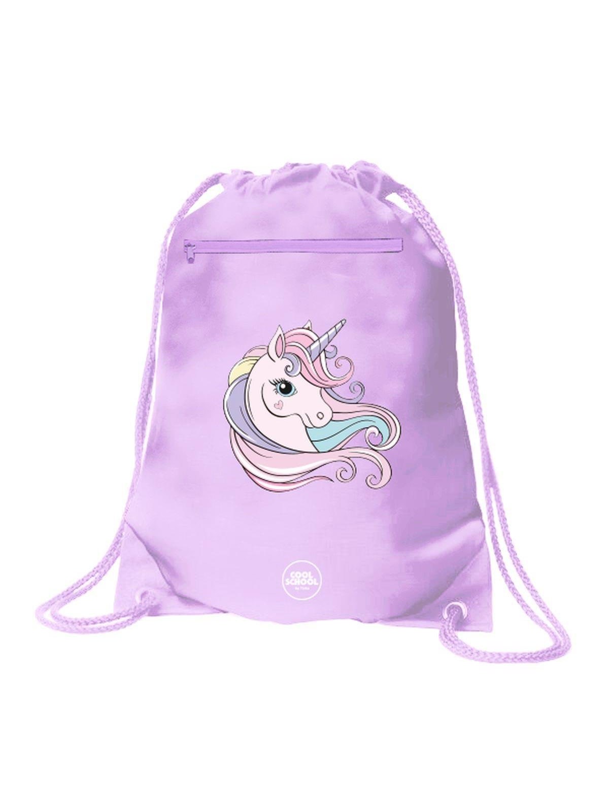 Tinka GYMBAG 34X45CM UNICORN LILLA COOL SCHOOL, Skoletilbehoer