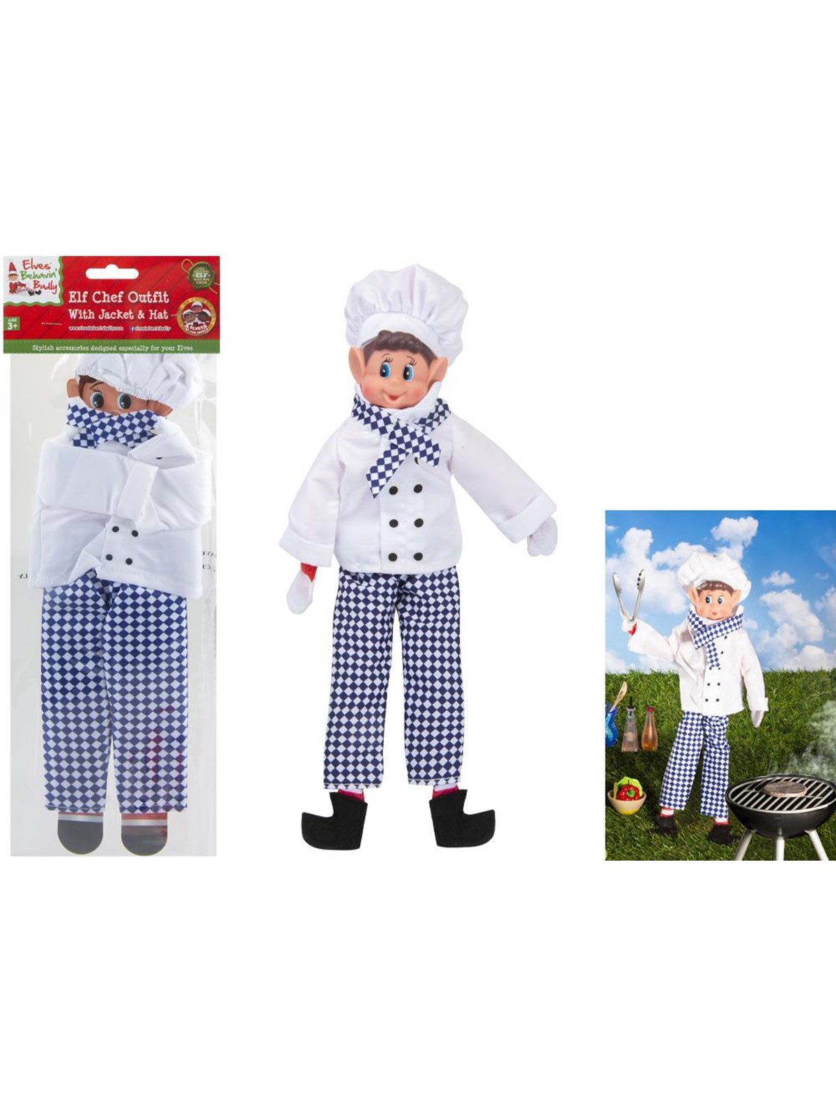 Elves Behavin' Badley Elf Chef Outfit with Hat, Kreativt Legetøj