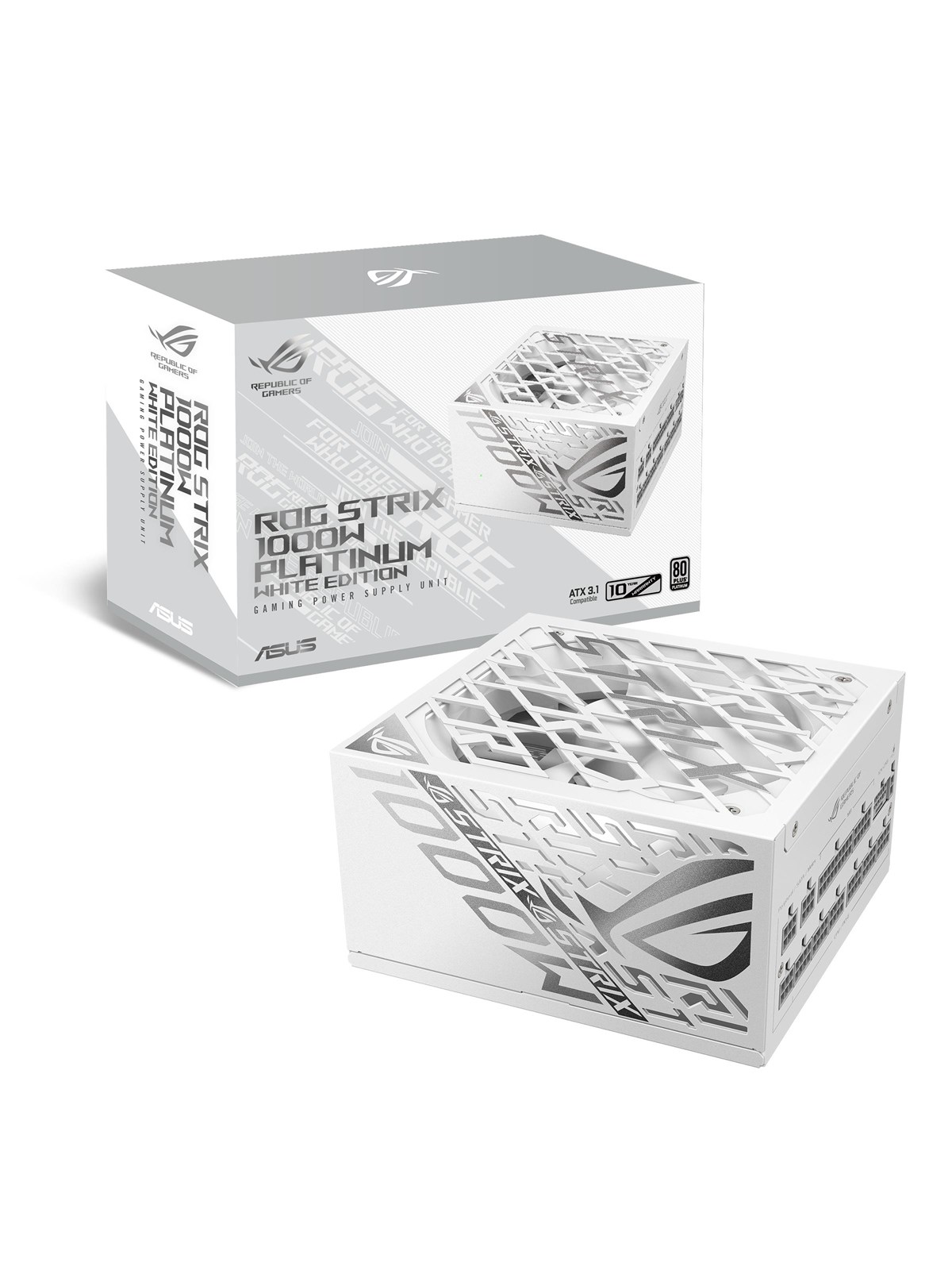 ASUS ROG Strix 1000W Strømforsyning - 1000 Watt - ATX 3.1 - 80 Plus Platinum certified