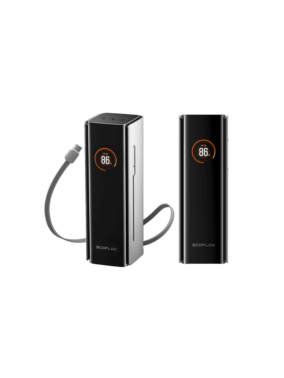 EcoFlow RAPID Pro 27K - 300W - Indbygget 140W USB-C-kabel Powerbank - Sølv - 27650 mAh