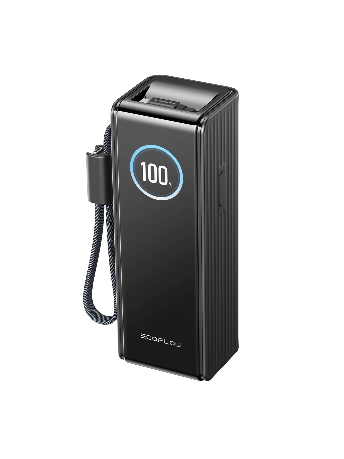 EcoFlow RAPID 25K 170W - 2x Indbyggede 100W USB-C-kabler Powerbank - Sort - 25000 mAh