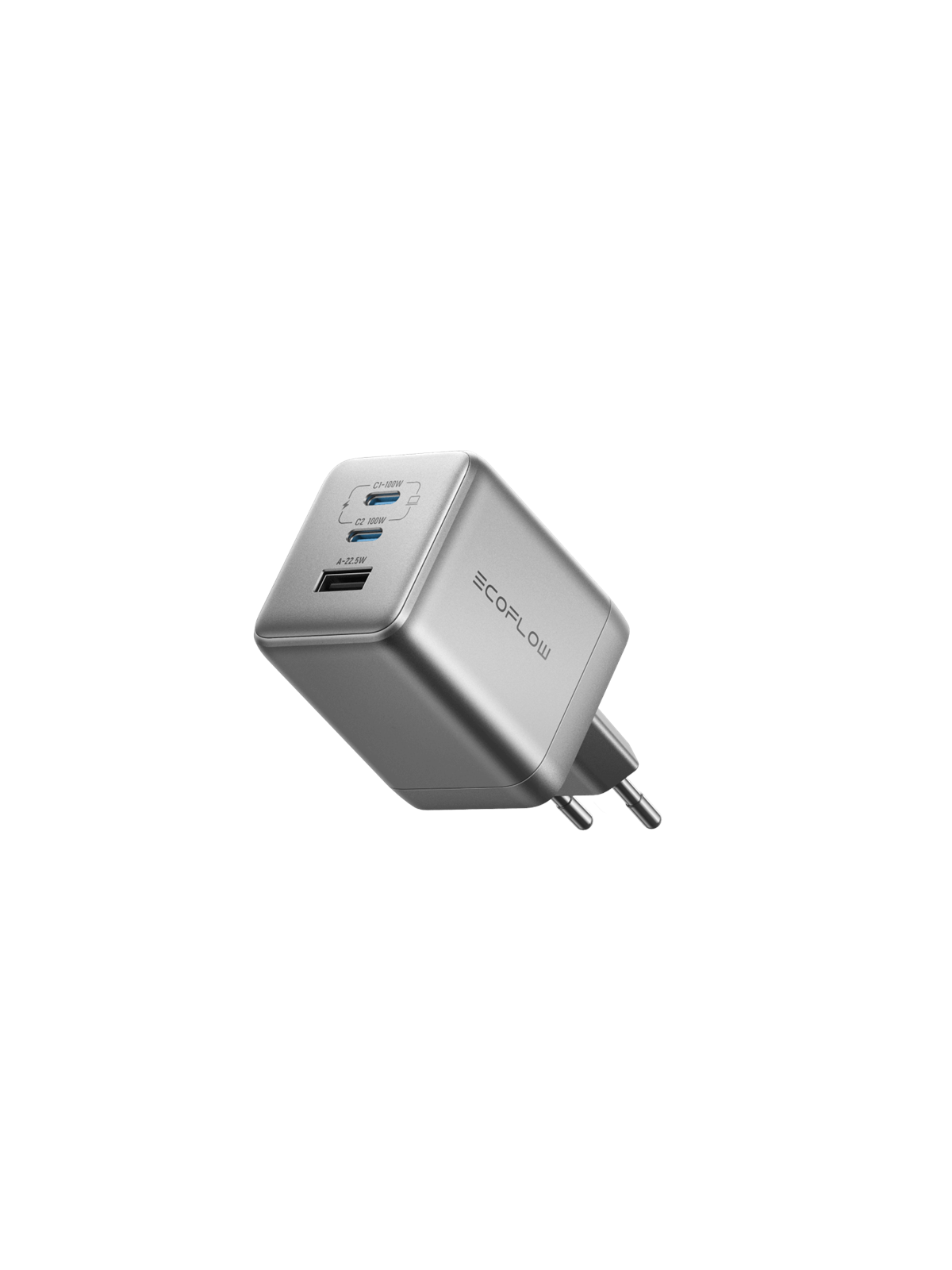 EcoFlow RAPID Pro 100W - GaN Fast Charger (USB-A + 2x USB-C), Mobil Oplader