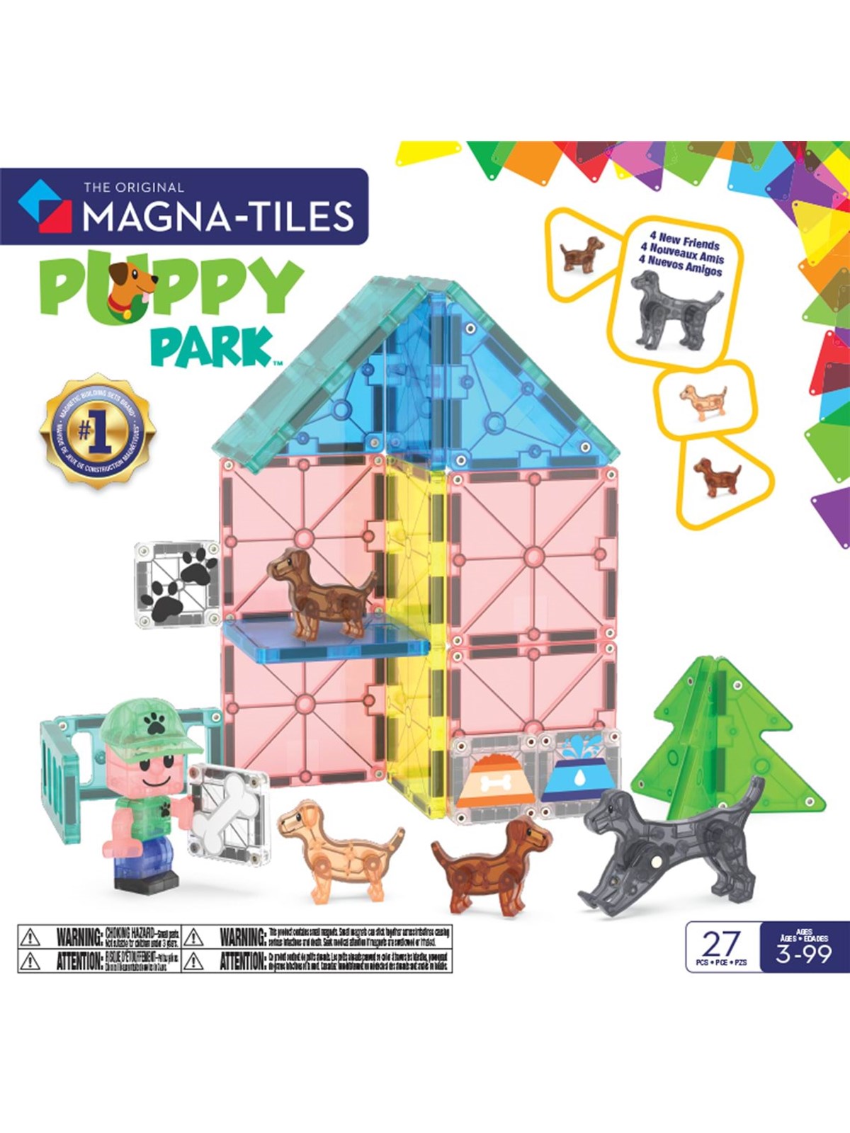 Magna-Tiles Hundedagpleje 27 dele, Konstruktionslegetøj
