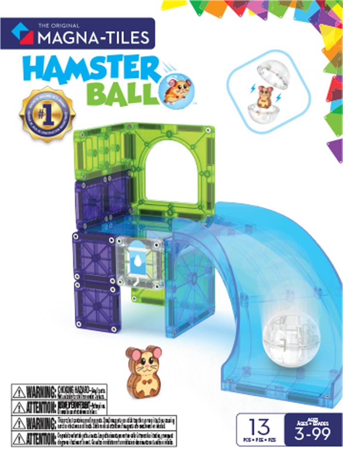 Magna-Tiles Hamsterlegeplads 13 dele, Konstruktionslegetøj