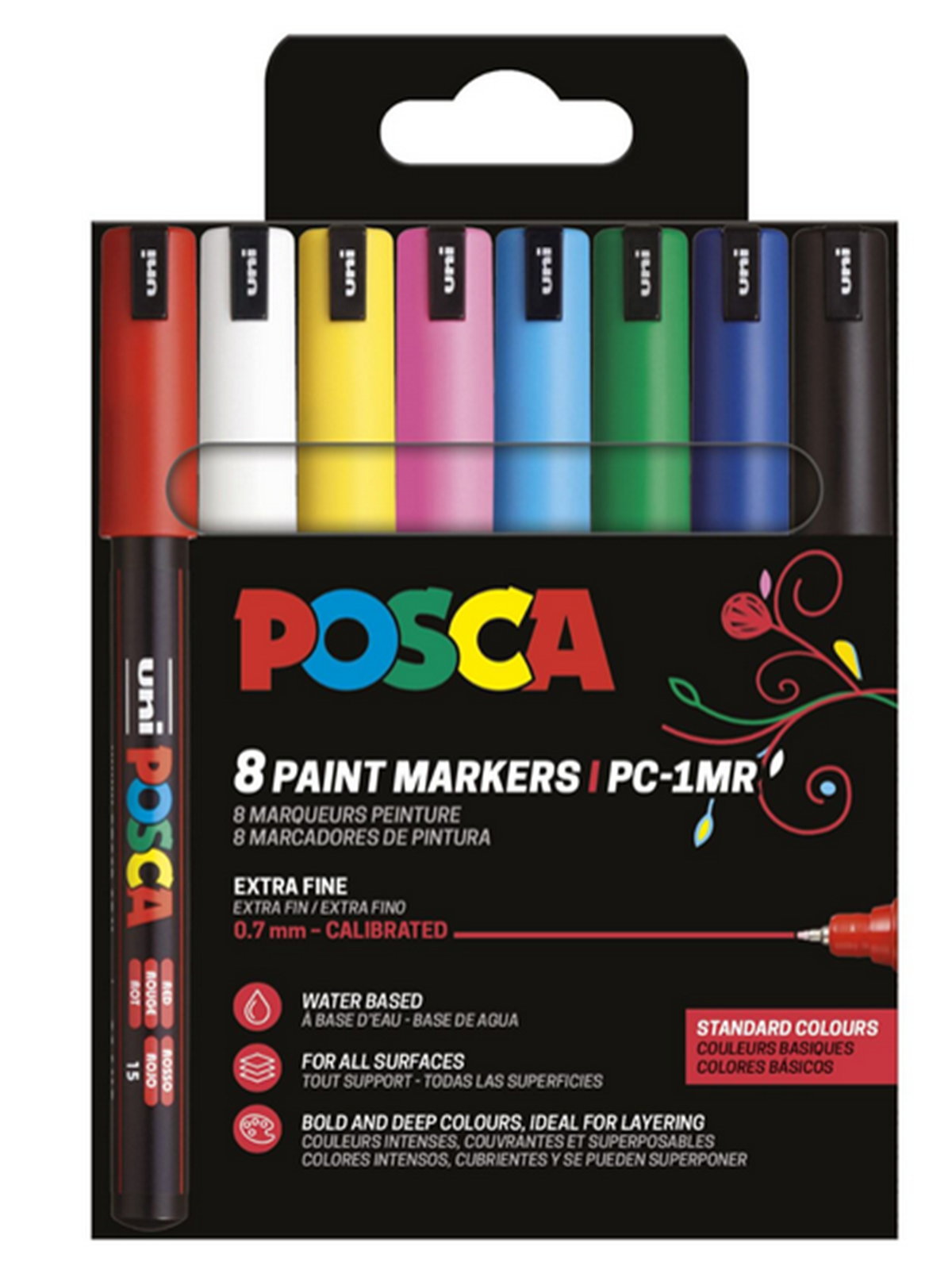 POSCA Marker Set PC-1MR 8 Assorted Standard Colours, Tegneværktøj