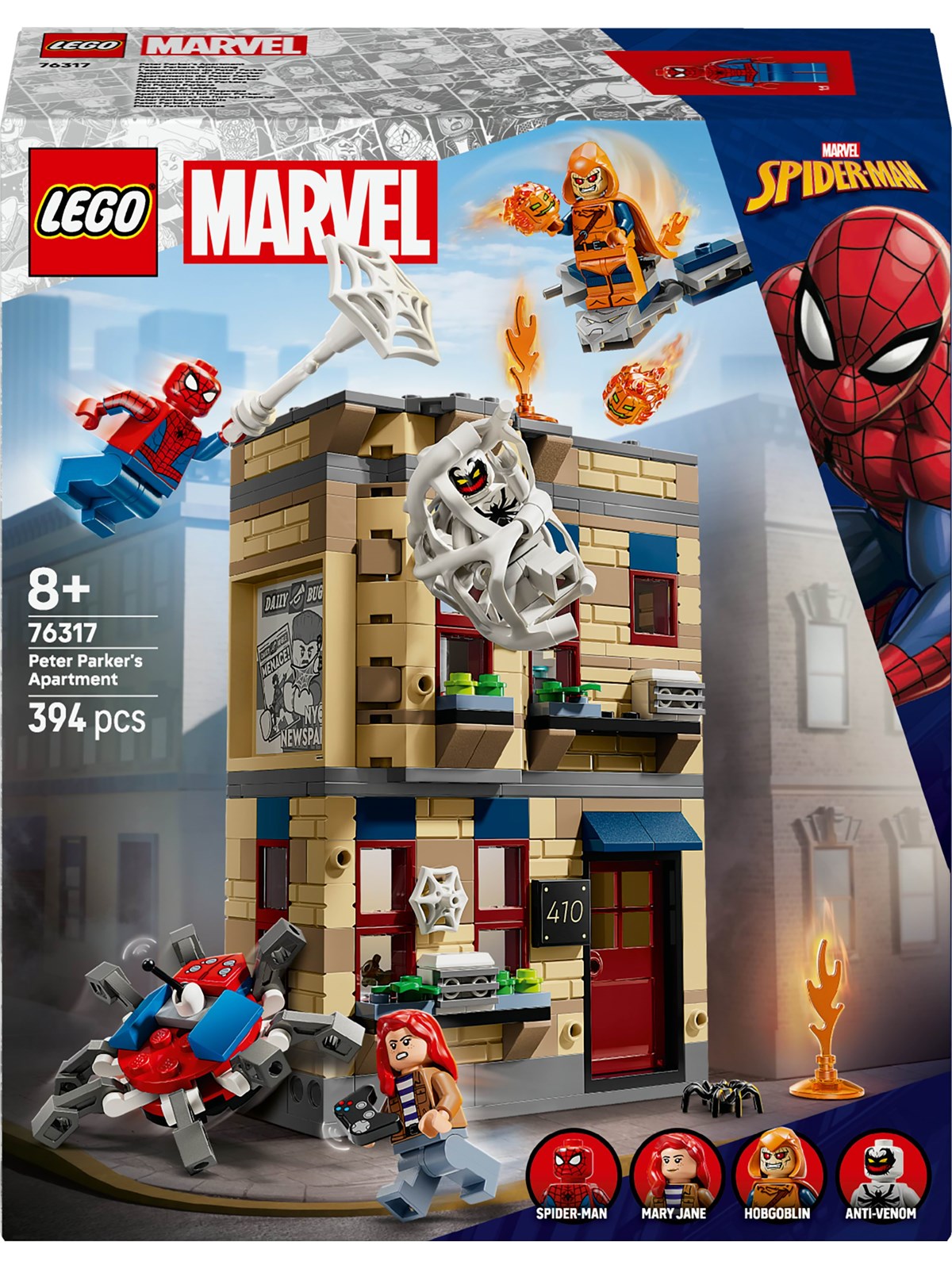 LEGO Super Herøs Marvel 76317 Peter Parkers lejlighed