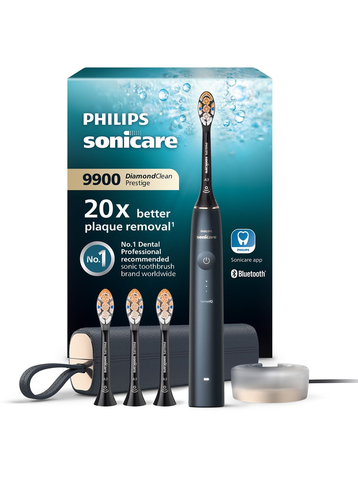 Philips Eltandbørste Sonicare DiamondClean Prestige 9900 HX9992/45, El Tandbørste