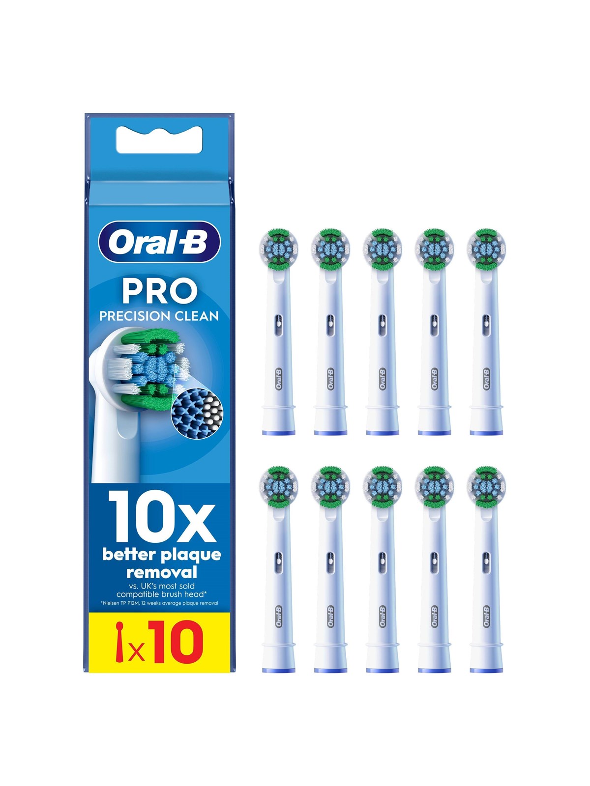 Oral-B Tandbørstehoveder Precision Clean 10 pcs, El Tandbørste